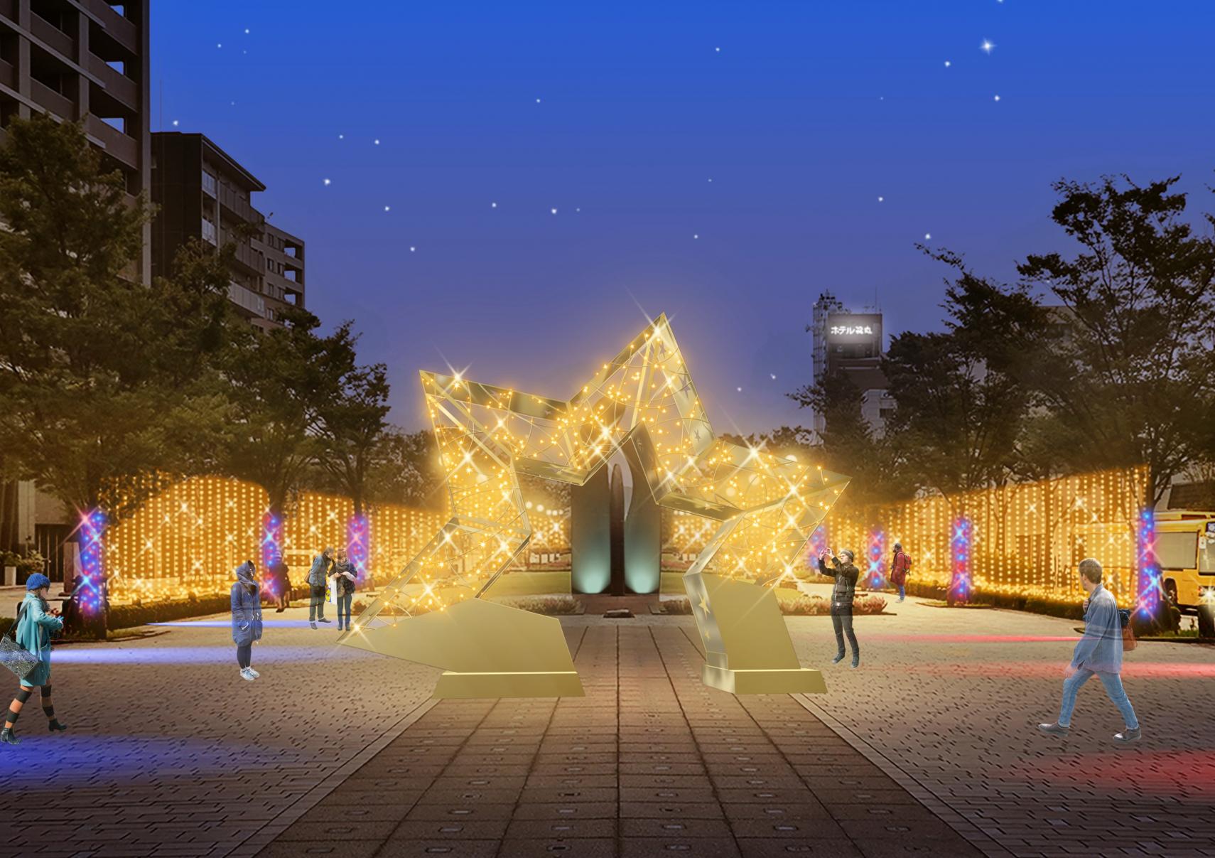 みなと大通り公園イルミネーション-1