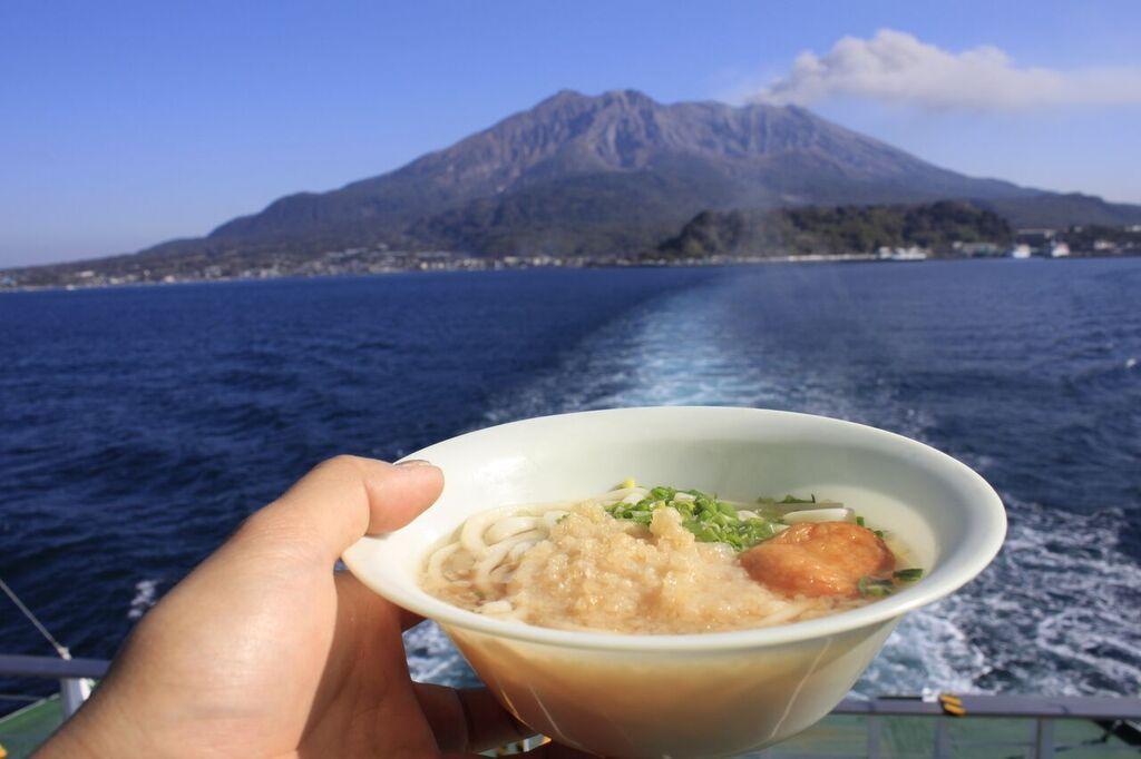 Udon noodles on the Sakurajima Ferry - a trip in a bowl-0