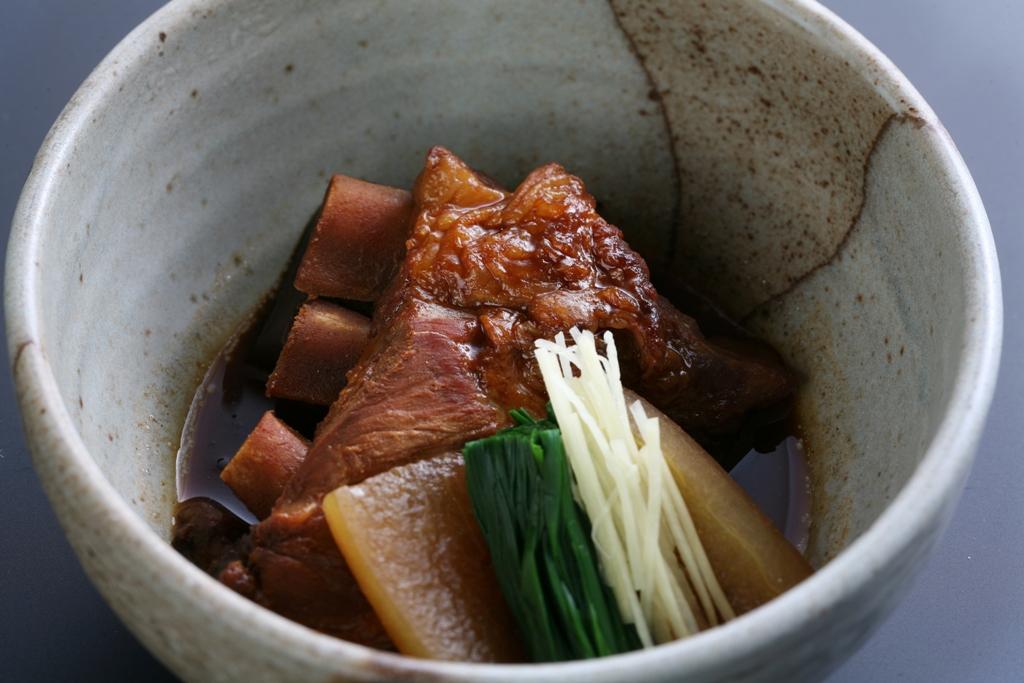 Stewed diced kurobuta pork (tonkotsu), a local Kagoshima dish-0