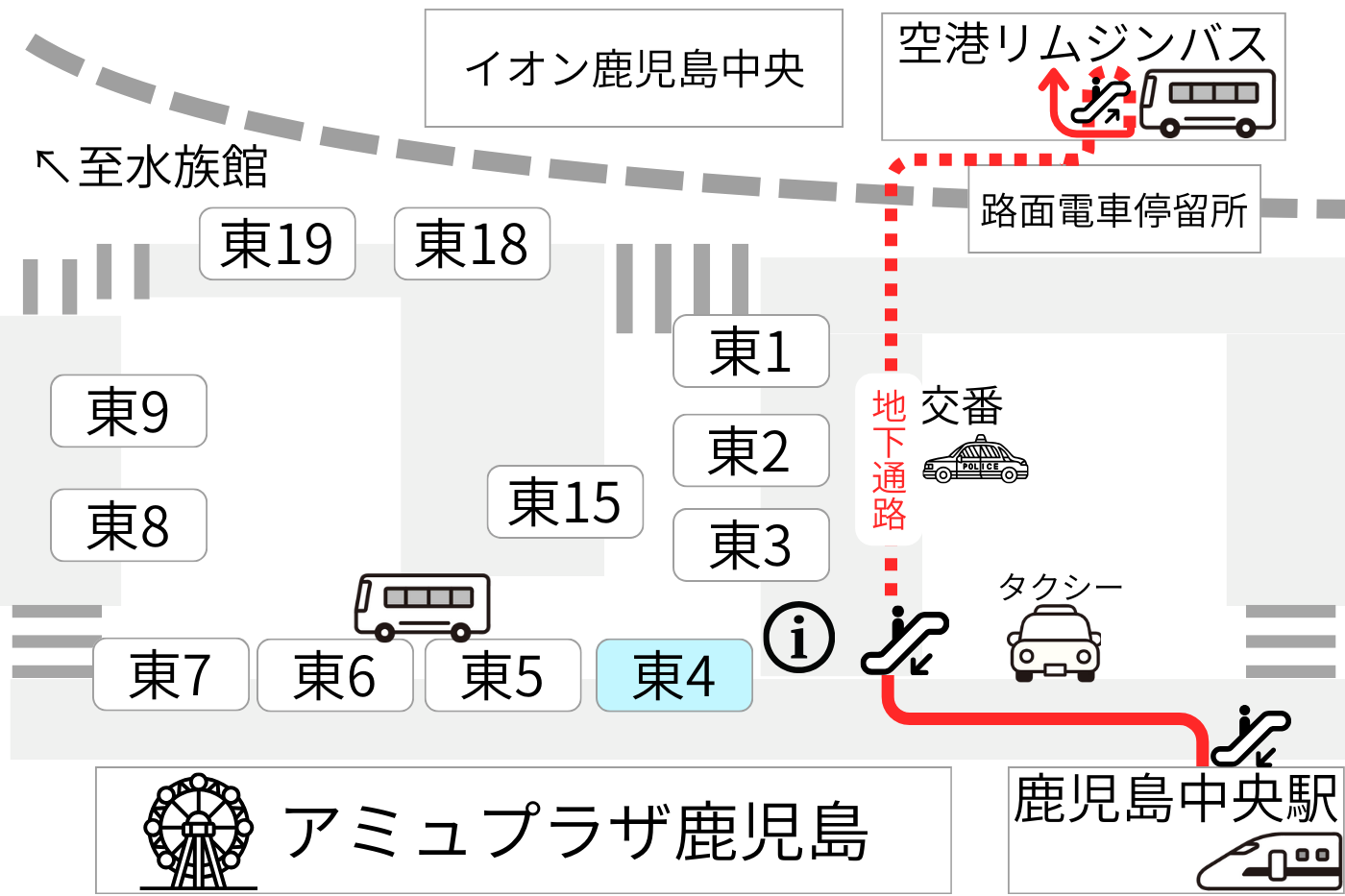 地下通路からの行き方-0