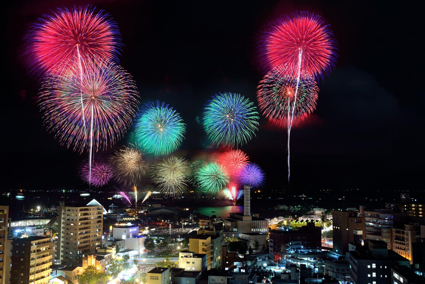 Kagoshima Kinko Bay Summer Night Fireworks Festival-1