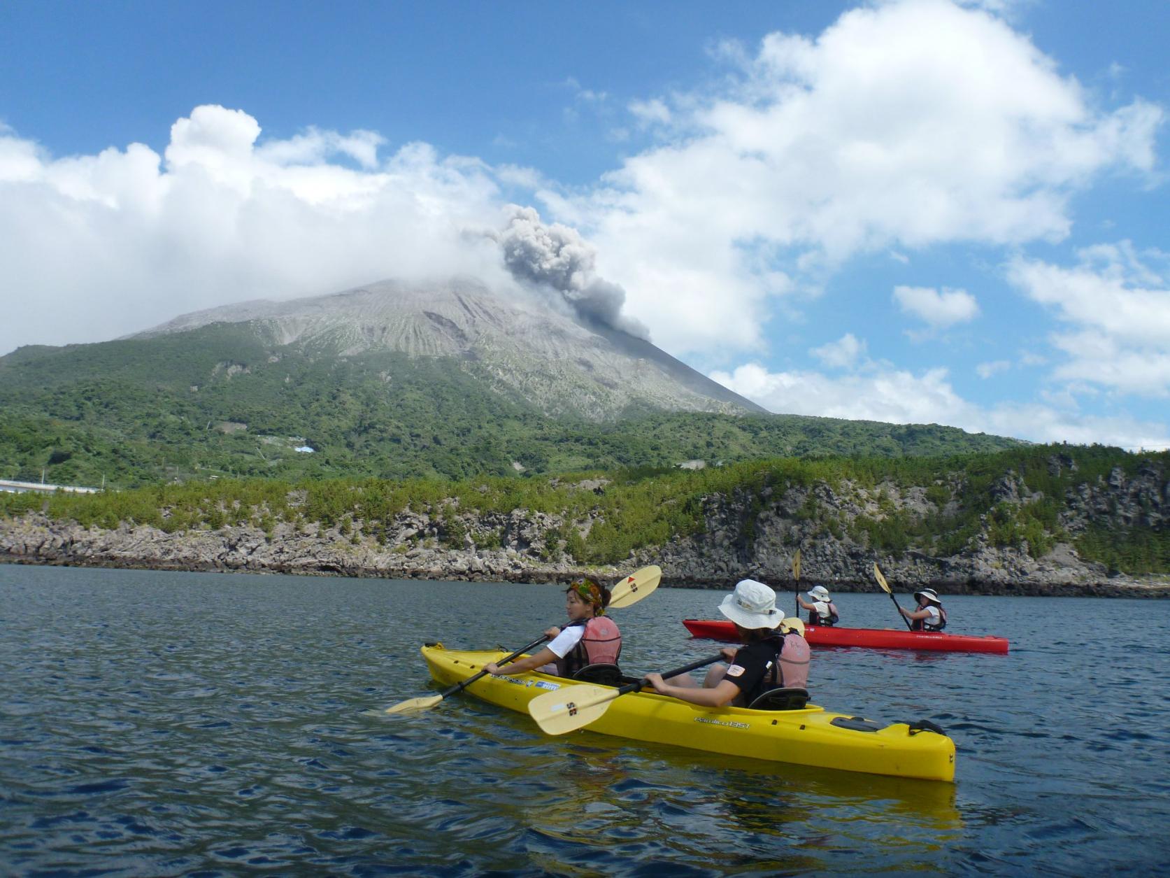 【Kagoshima Kayaks】카약 사쿠라지마 반날 카약 투어-1